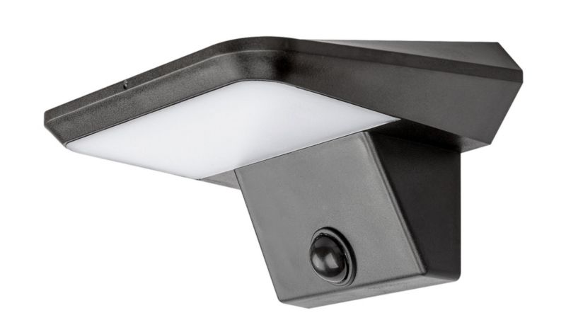 Kinkiet solarny z czujnikiem Rabalux Qesa czarno-biały LED 10W 4000K 460lm IP44 wym: 7,5 x 15,5 x 10 cm - 1 szt.