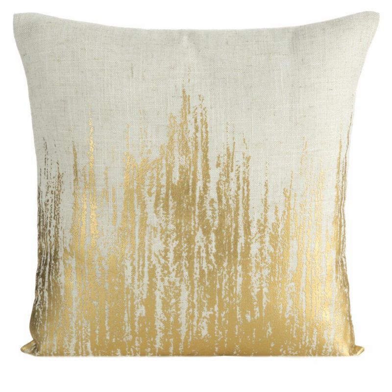 Poszewka Imani Eco Len Eurofirany dekoracyjna na poduszkę 45x45 cm Kremowa 1 szt.