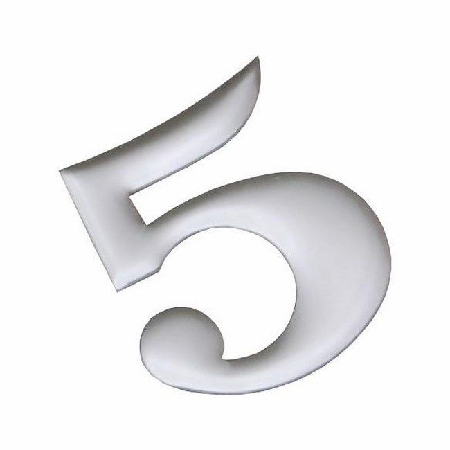 Cyfra 5 ANO aluminium 37 mm chrom