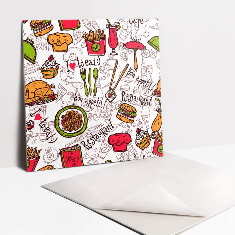 Kafelki samoprzylepne Tulup 30x30 cm Restauracja bon appetit 9 szt.