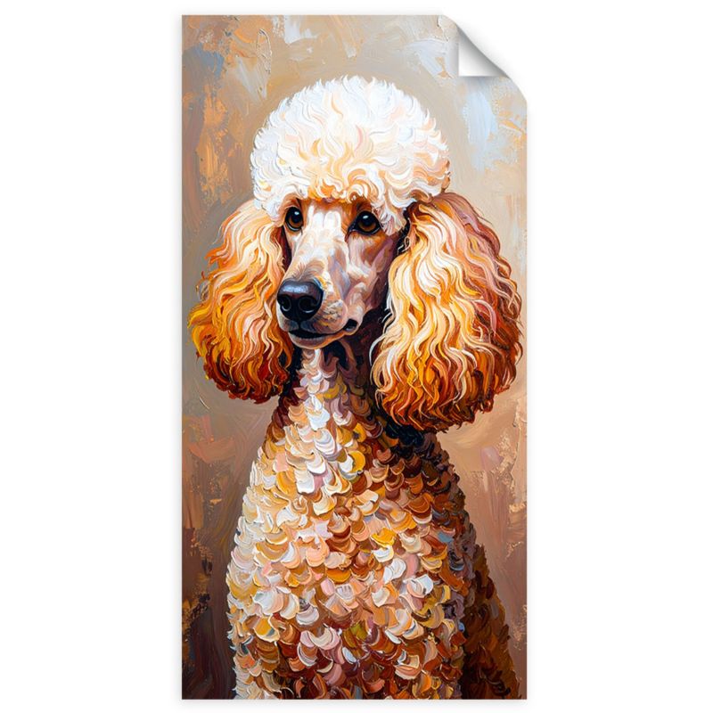 Plakaty samoprzylepne do salonu sypialni Feeby Pudel Pies Zwierzę 60x120cm 1szt