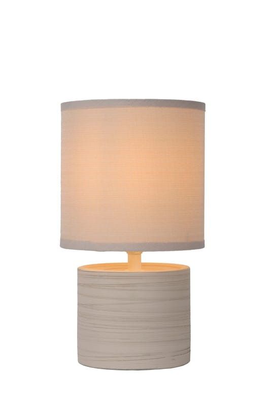 Lampka stołowa Lucide Greasby beżowa 1 x E14 x 40W IP20 wym: 26 x cm ceramika - 1 szt.