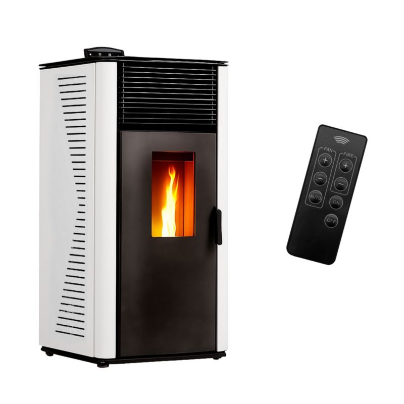 Piec na pelety Sannover Anita 15 kW Biały 1 szt.