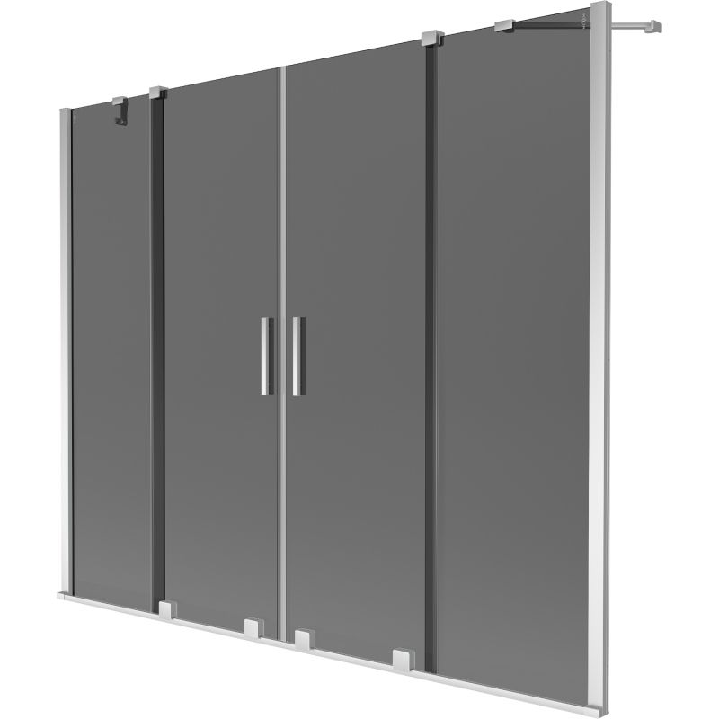 Parawan nawannowy rozsuwany Mexen Velar grafit 200x150 cm 1 szt.