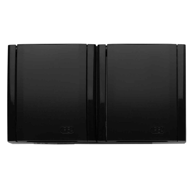 Gniazdo podwójne Polmark Bravo czarne