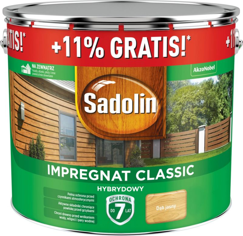 Impregnat Sadolin Classic Hybrydowy dąb jasny 10 l