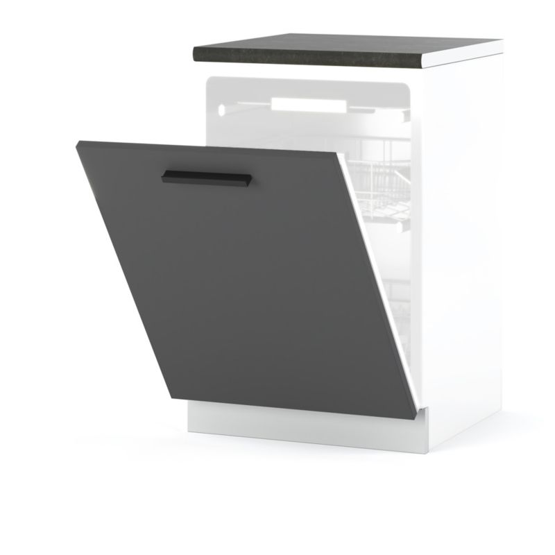 Szafka Kuchenna Hurtownia-Mebli Stojąca Do zmywarki Blanka dolna ZM60 60cm Biały Mat Szary Mat 60x47x85 cm 1szt.