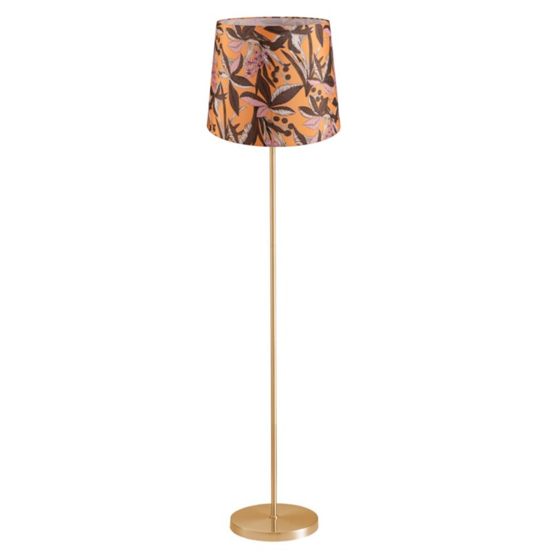 Lampa podłogowa Sanico Goldlux scarlet złota abażur stożek 35cm yellow nature E27 IP20 - 1 szt.