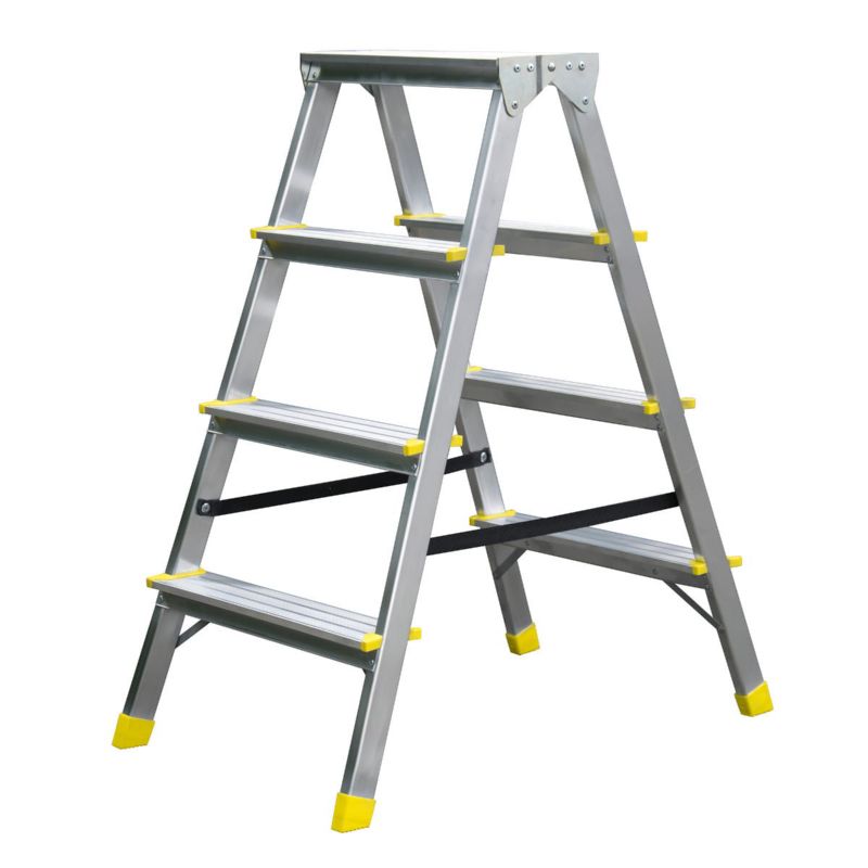 Drabina aluminiowa dwustronna Bayersystem 4-stopniowa BS-DDA4 150kg 1 szt.