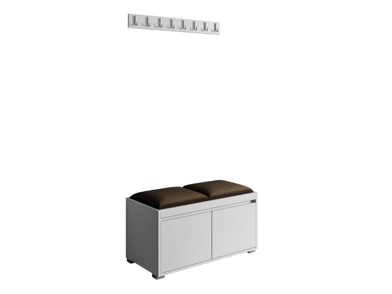 Zestaw do przedpokoju MIRJAN 24 Grawis 80 I biały + brązowy 1 kpl.