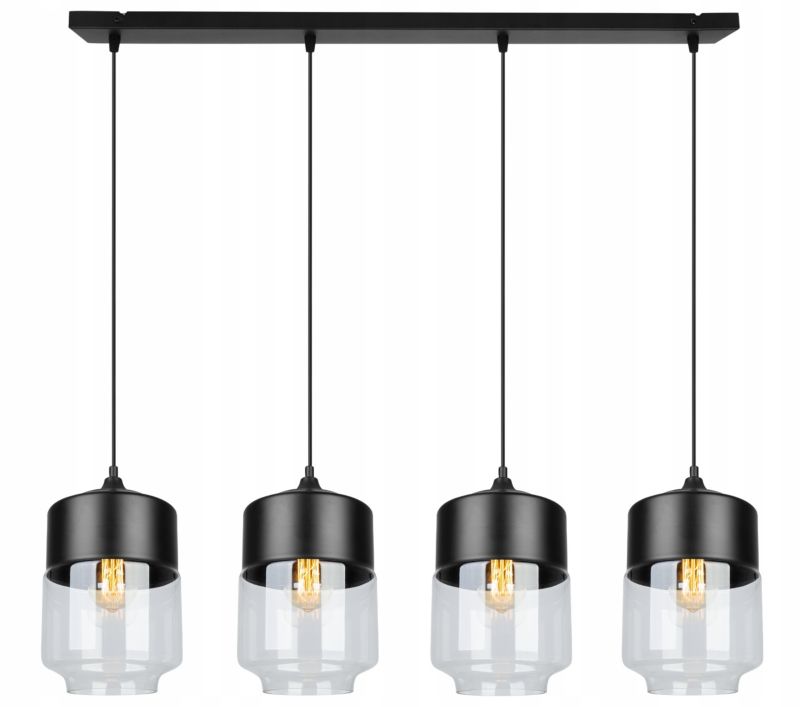 Lampa sufitowa wisząca Light Home LH Oslo prosta 4x E27 60W bezbarwny 1szt.