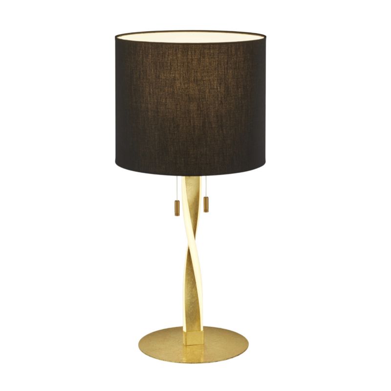 Lampka stołowa Trio Nandor złoto-czarna 3 x E27 x 46W IP20 wym: 62 x 30 x 30 cm tkanina - 1 szt.