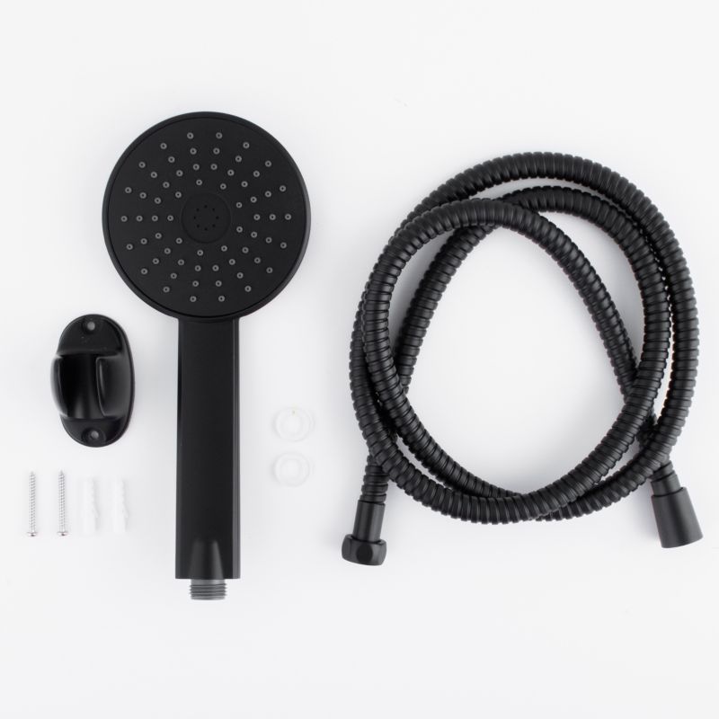 Słuchawka prysznicowa Yoka Home BOSS z wężem okrągła czarna 1 szt.