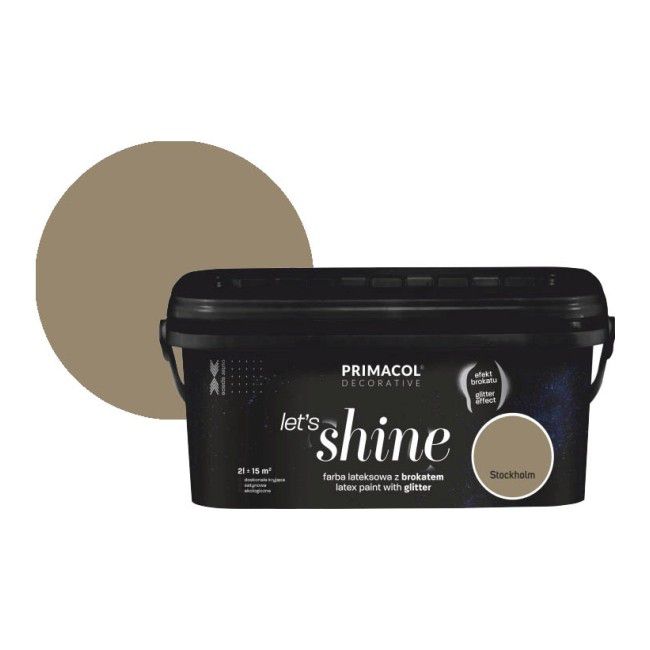 Farba z brokatem Primacol Let's Shine 2 l Stockholm