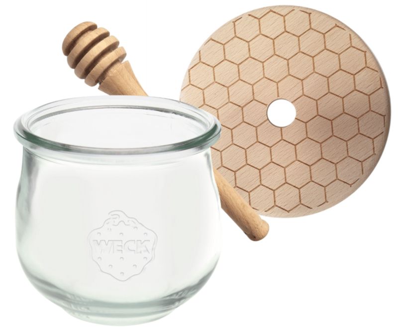 Słoik do miodu MODO24 Weck 580 ml fi 100 tulip nabierak W3 1 kpl.