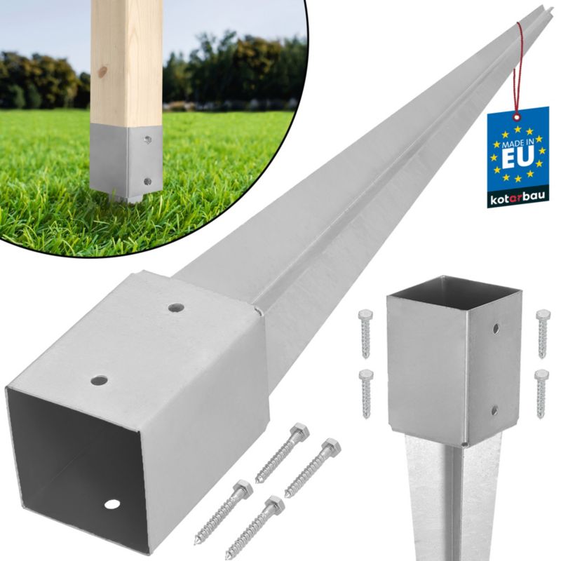 Podstawa słupa KOTARBAU kotwa wbijana do ziemi stalowa 100x100x750 mm 1 szt.