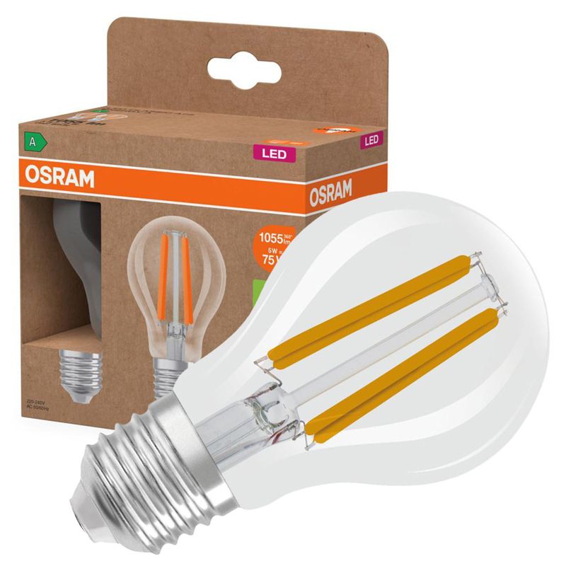 Żarówka LED Osram A60 E27 5W 1055lm 4000K 320st Filament 2 szt.