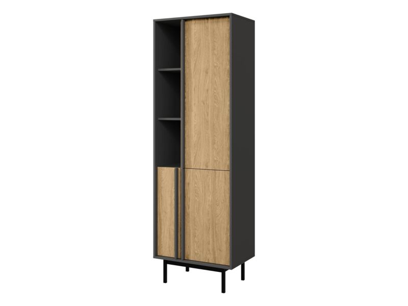Regał MIRJAN 24 Alsy 3 antracyt + dąb olejowany 1 szt.