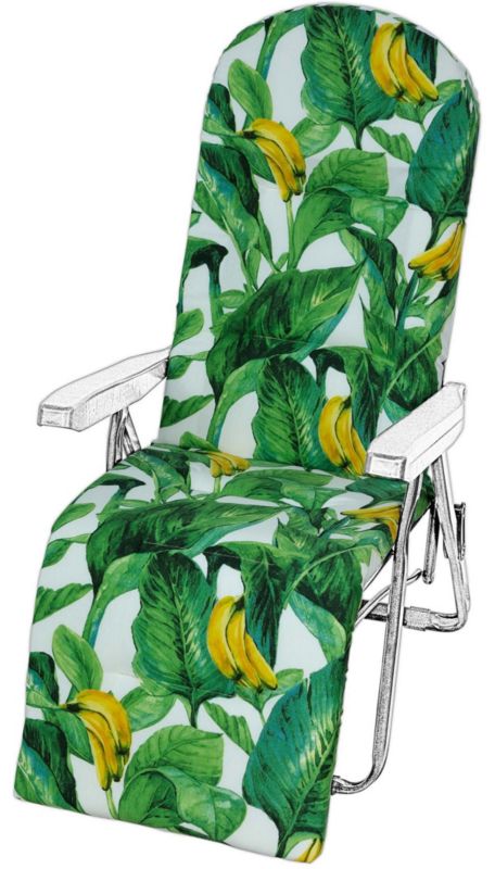 Poduszka na leżak z podnóżkiem AMPO pianka zielony żółty 1 szt.