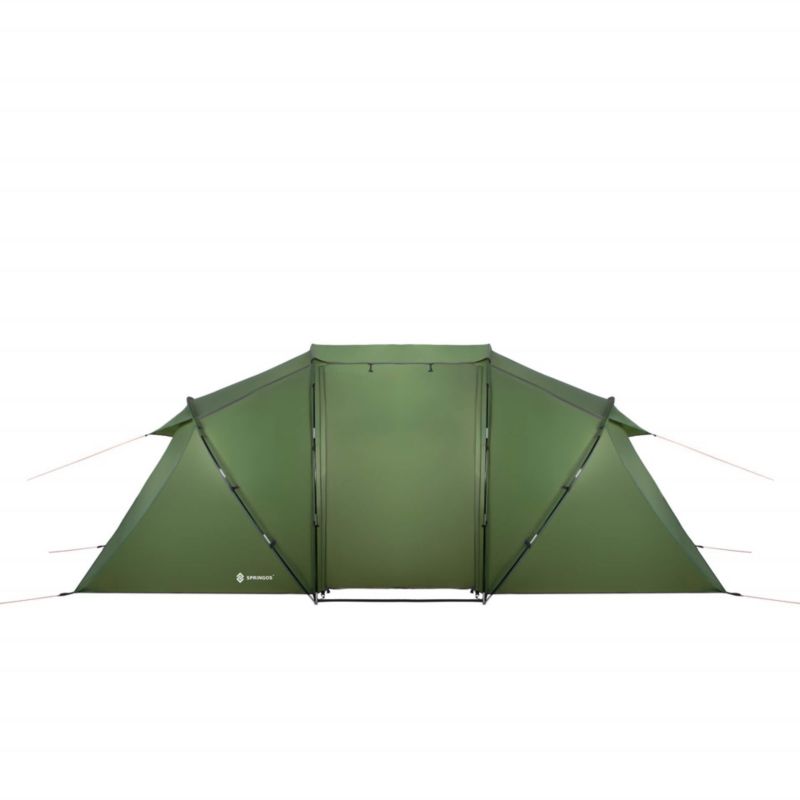 Namiot 4-osobowy Springos turystyczny z moskitierą i pokrowcem, wodoodporny 460x200x245 cm, zielony 1 szt.