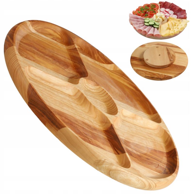 Deska KADAX Obrotowa Do Serwowania Przekąsek 4-Kom 1szt.