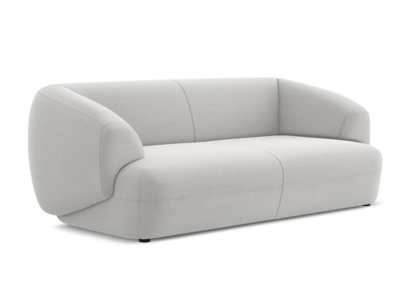 Kanapa 3-osobowa LaMiaSofa RIMINI z tkaniny welwetowej 212x98 cm srebrny 1 szt.