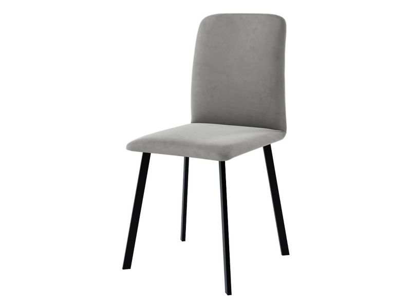 Krzesło MIRJAN 24 tapicerowane Luke srebrny aksamit 1 szt.