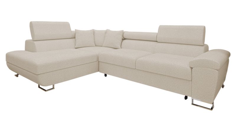 Narożnik z funkcją spania MIRJAN 24 Cotere Premium lewy beżowa bukla 1 szt.