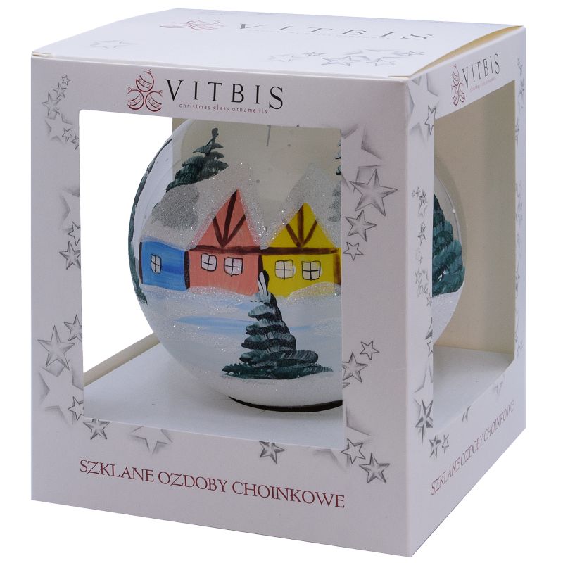 Bombka szklana 15 cm ornament 1 szt. wersja 3
