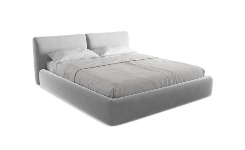 Łóżko LaMiaSofa Hoku z weluru 180x200 stalowy 1 szt.