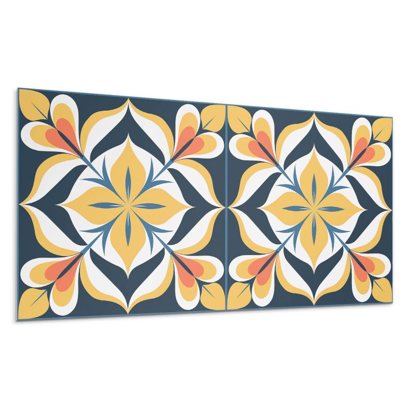 Kafelki samoprzylepne Wallfluent 60x30 cm Nowoczesny wzór roślinny 6 szt.