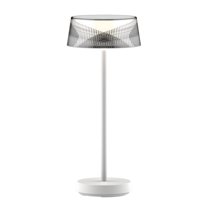 Lampa stołowa Polux Casablanca biała LED 3.4W 2700K 270lm akumulator IP44 wym: 37 x 15.4 x 15.4 cm metal - 1 szt.