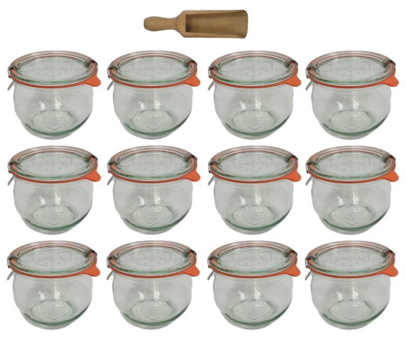 Słoiki MODO24 Weck 580 ml fi 100 tulip szklane wieka gumki 12 kpl.
