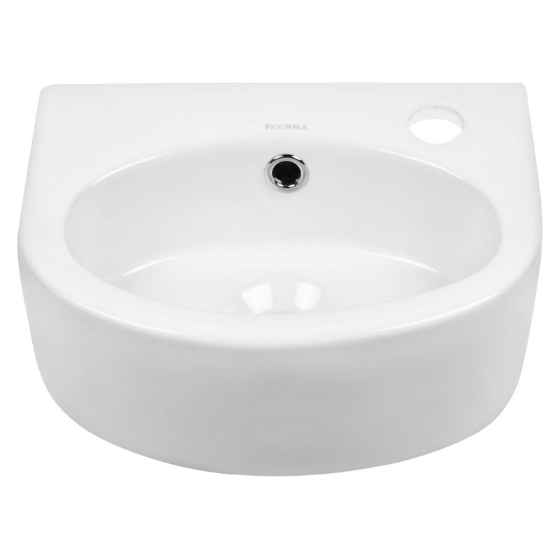 Umywalka nablatowa Kerra KR-601 biała z otworem na baterię