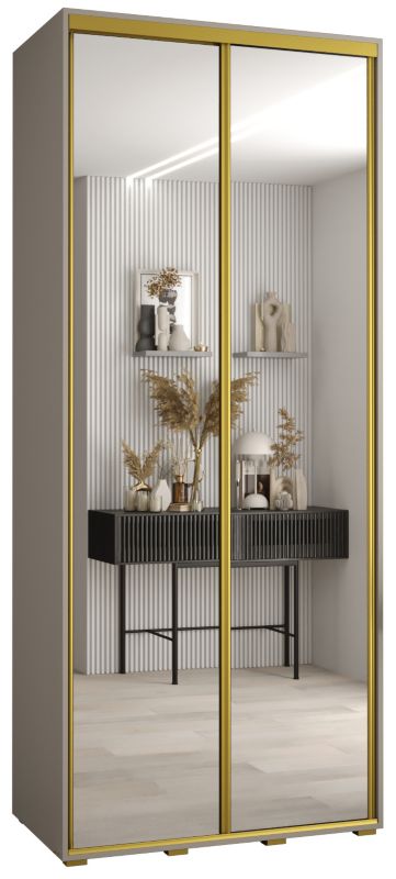 Szafa przesuwna Abiks 60 wysoka Dakota 2 110 kaszmir+kaszmir+złoty 1 szt