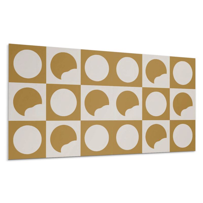 Panel samoprzylepny Wallfluent 100x50 cm Wzór ubytkowych kół w stylu abstrakcyjnym 1 szt.