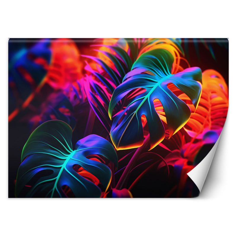 Fototapeta Feeby Liście monstera w neonowych barwach 300x210 1 szt