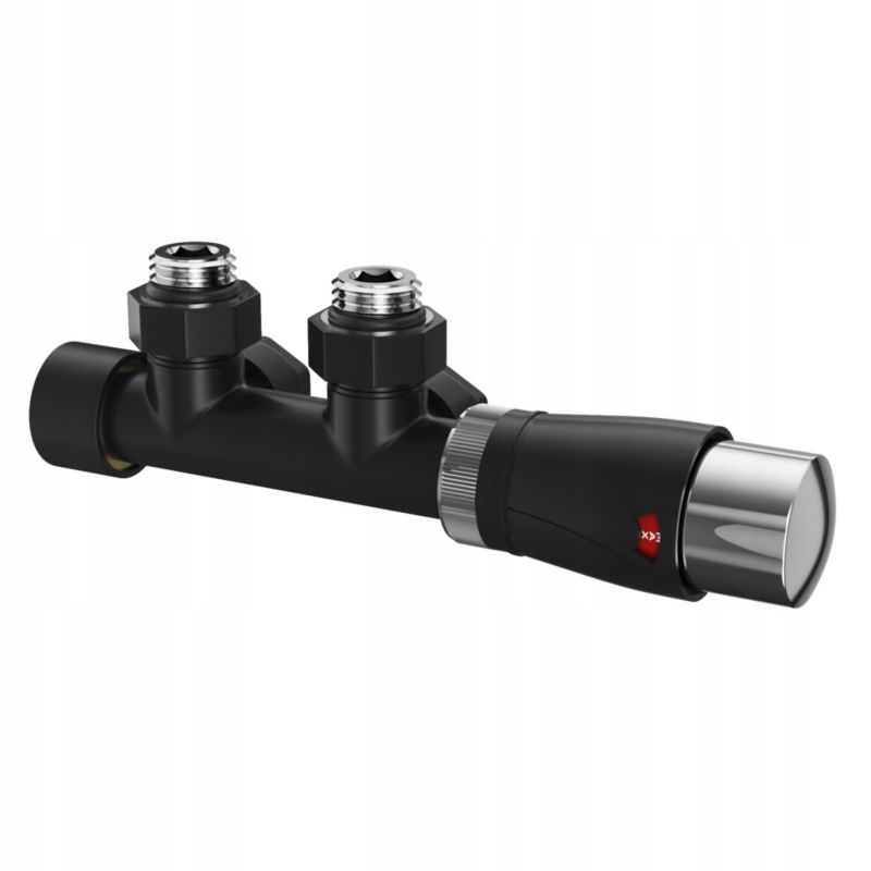 Zawór termostatyczny do grzejnika Granitan PEX komplet mosiężny głowica 1/2 czarny 1 szt.