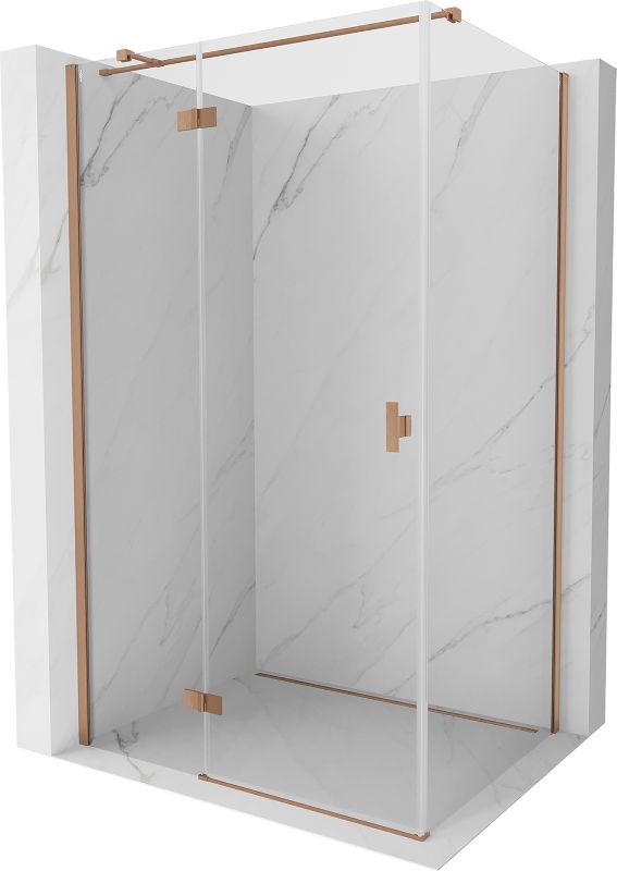 Kabina prysznicowa uchylna Mexen Mist-H T miedź szczotkowana 110x80 cm - 8A5T-110-080-65-00-L 1 szt.