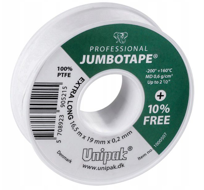 Taśma teflonowa JumboTape LD Unipak 19x0,2 mm rolka 16,5 m 1 szt.