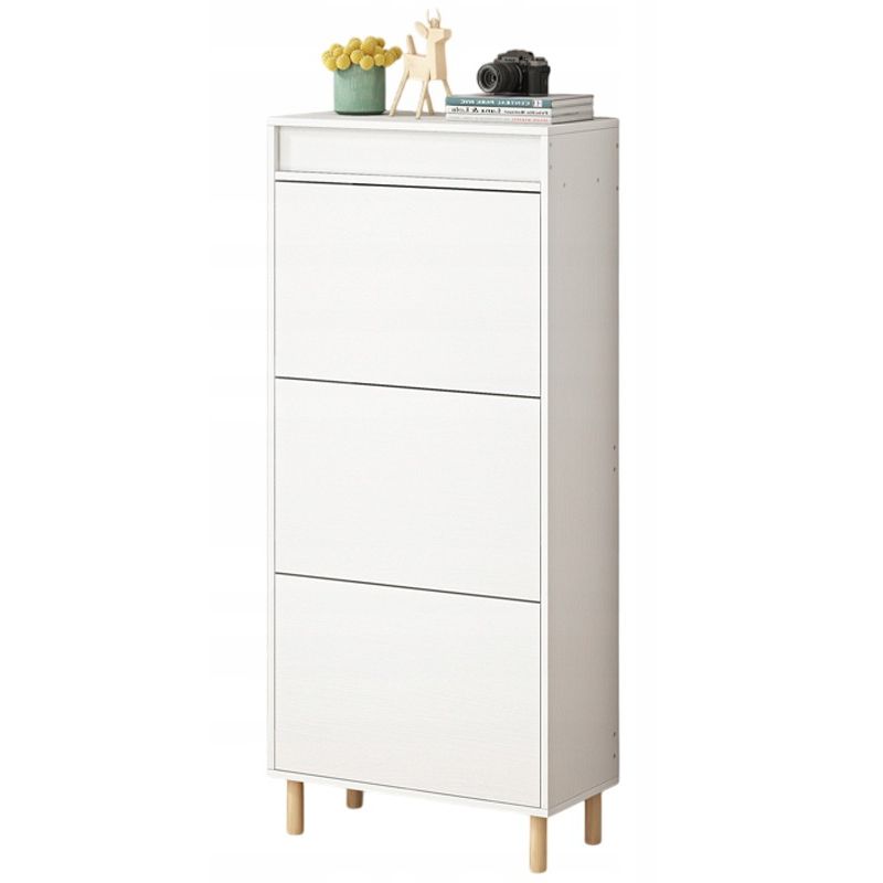 Szafka na buty Rebiko biała schowek z lustrem loft stojący regał przedpokój 55cm 1 szt.