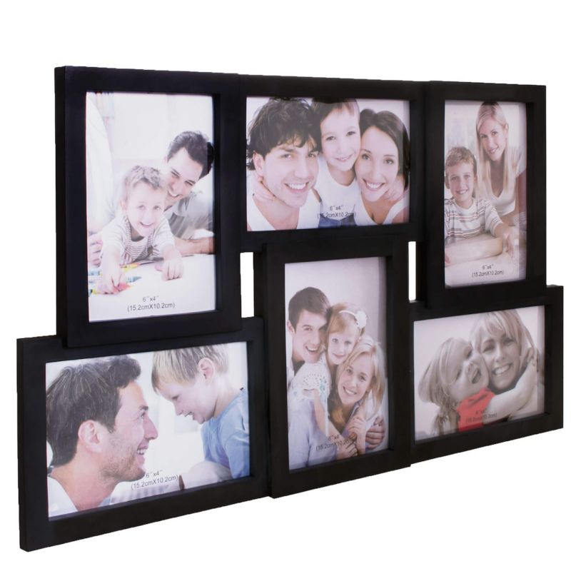 Ramka na zdjęcia 6 zdjęć Springos 10x15 multiramka czarna 1 szt.
