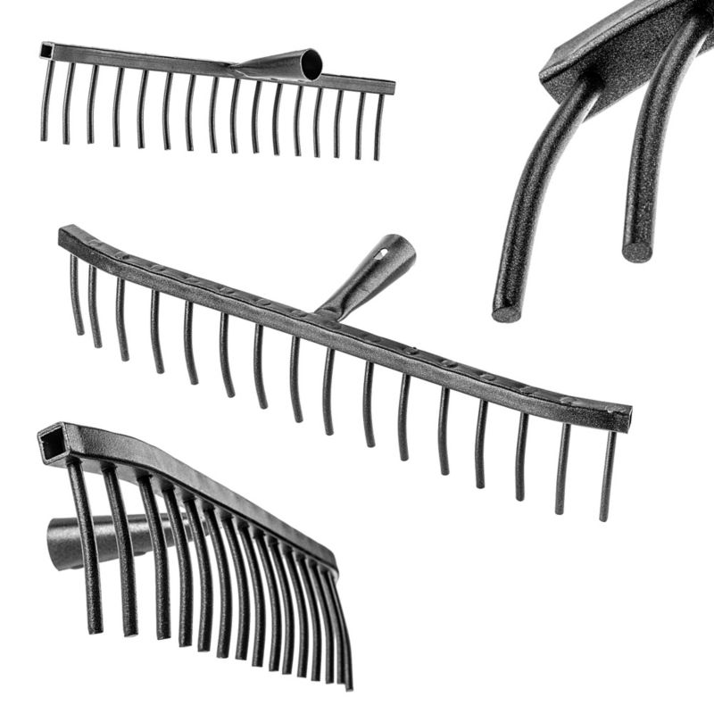 Grabie KADAX Do Kamienia Stalowe 16-Zębne Grabki Ogrodowe Gleby Bez Trzonka 1szt.