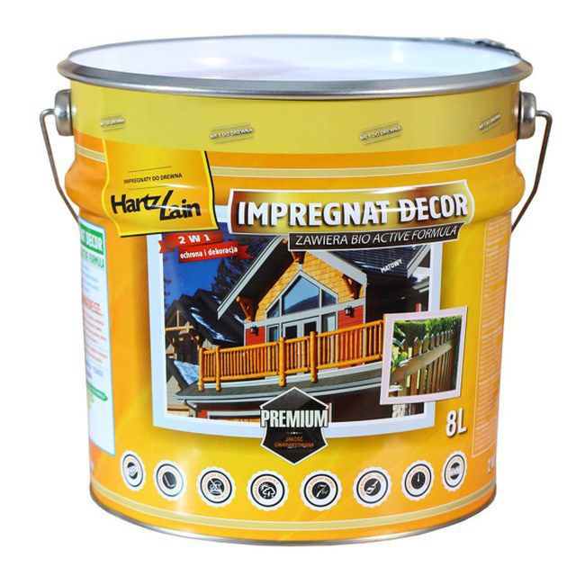 Impregnat HartzLack Decor mahoń 8 l