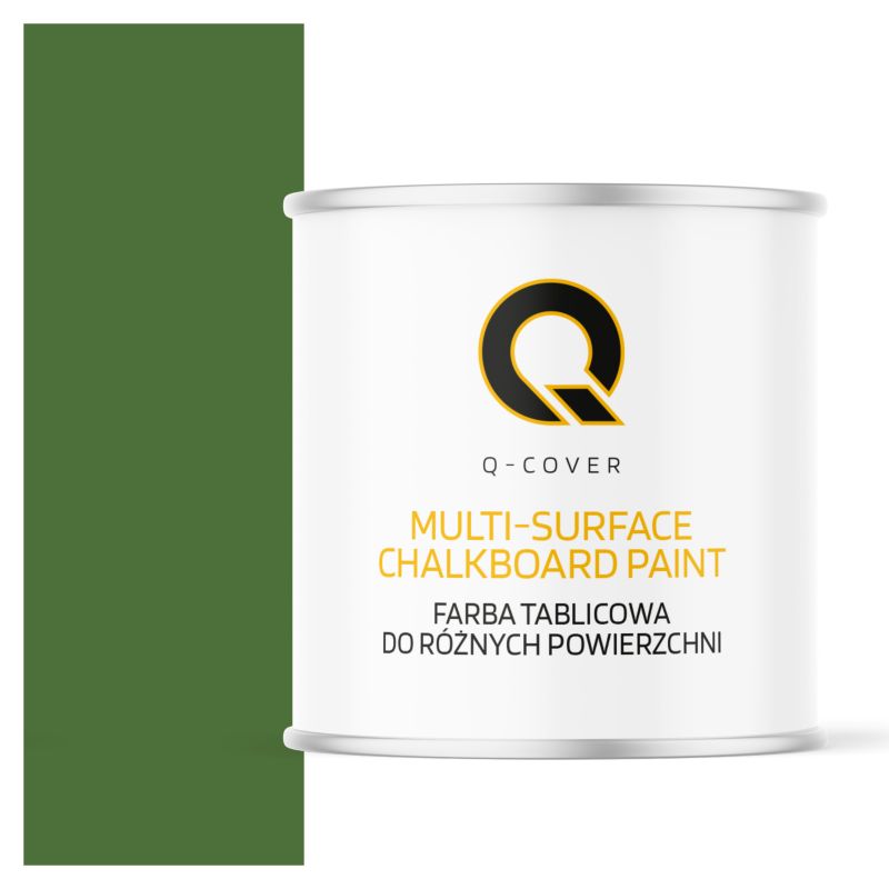 Farba Tablicowa Do Ścian Pisania Kredą Q-Cover Kolor Zielony trawiasty RAL6010 Mat 2.5L