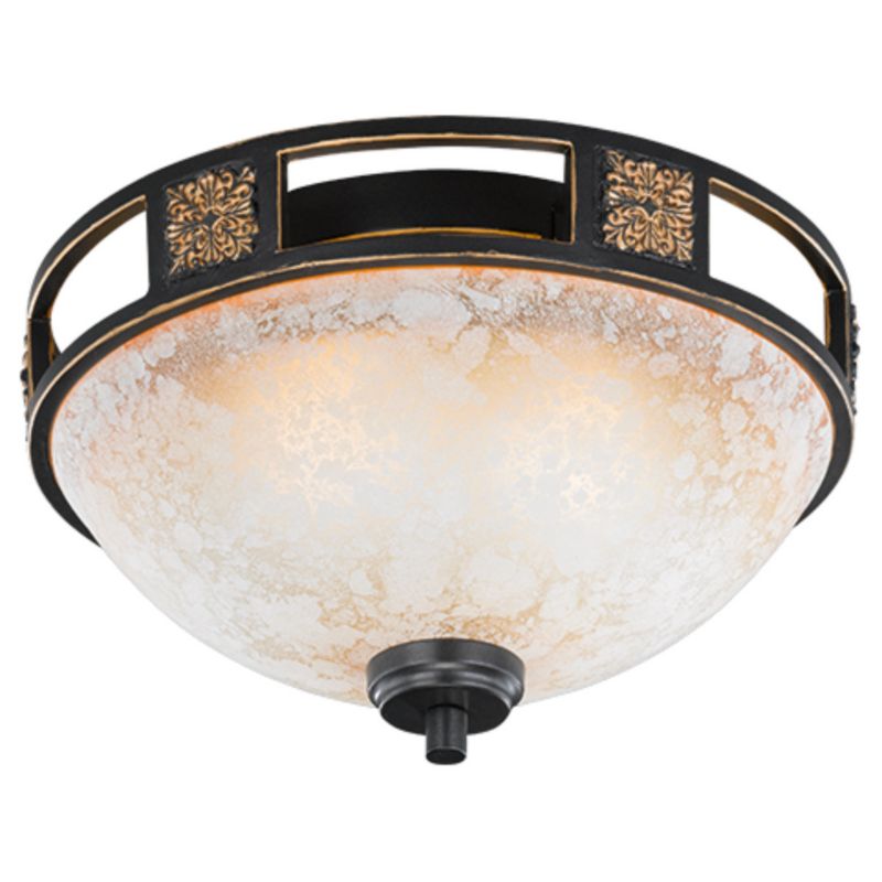 Lampa sufitowa Trio Quinta miedziano-biała-czarna retro 2xE27 x 42W 1 szt.