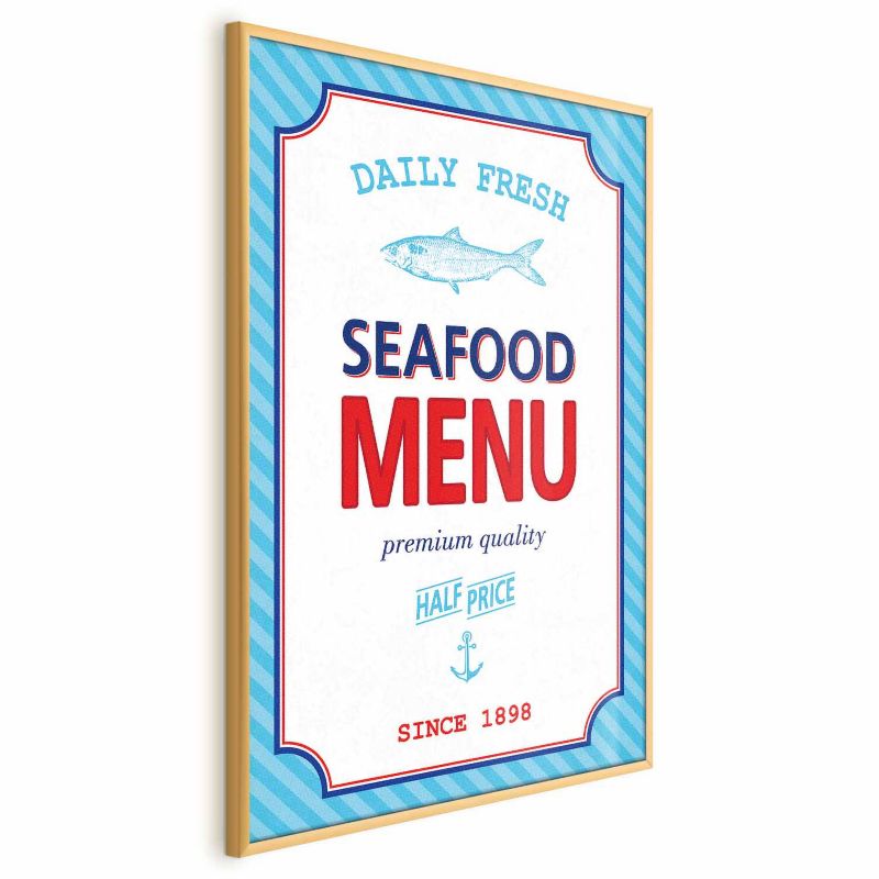 Plakat Artgeist Menu 40x60 cm z ramą złotą 1 szt