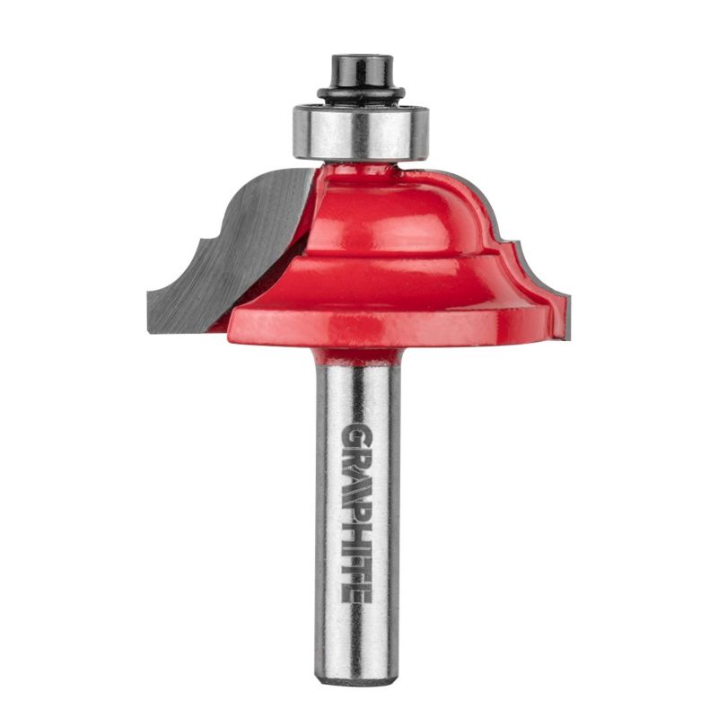 Frez kształtowy GRAPHITE z łożyskiem, ozdobny, HM, 39.3 x 15.9 mm, trzpień 8 mm 1 szt