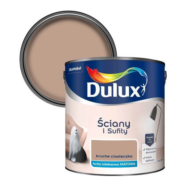 Farba Dulux Ściany i Sufity kruche ciasteczko 2,5 l