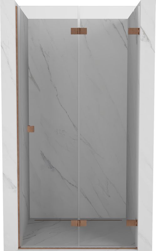 Drzwi prysznicowe składane Mexen Lunar-F miedź szczotkowana 100x200 cm 1 szt.